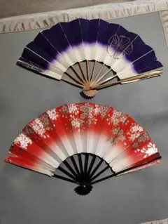 舞扇子セット 紫と赤