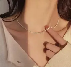 シルバーチェーン チョーカーネックレス