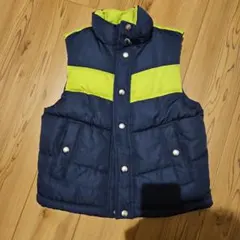 GapKids ダウンベスト 130 ネイビー/イエロー