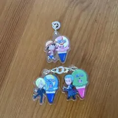 【未使用】ルフィ・サンジ&ゾロ アクリルキーホルダー 2個セット　袋無し