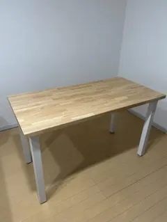 【KANADEMONO】デスク／テーブル|ラバーウッドナチュラル天板120×60