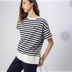 LACOSTE ストライプ 半袖Tシャツ　サイズ38のサムネイル