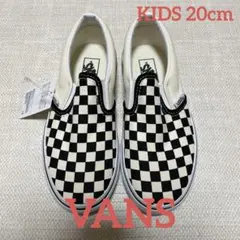 [新品]20cm VANS ヴァンズ SLIP ON checker 白黒