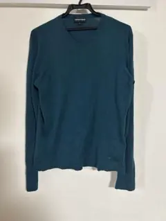90s　EMPORIO ARMANI Vネック ニット セーター Lサイズ相当のサムネイル