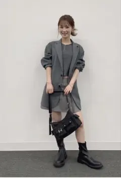 『値下げ中』ジーユーGU ウォッシャブルテーラードジャケットSW グレーL