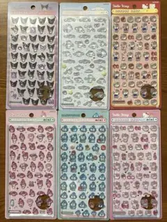 ボンボンドロップシール　mini サンリオ　6種類　ウォーターインシール　7点