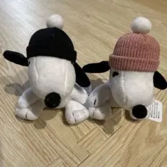 スヌーピー ぬいぐるみ ニット帽付き