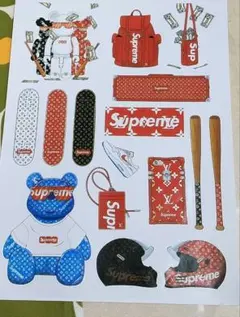 Supreme 　ルイ・ヴィトンコラボステッカーシート