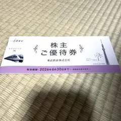 東武鉄道 株主優待券