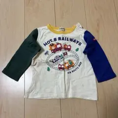 ミキハウス 列車プリント カットソー 90 年末年始