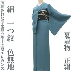 ゆめsaku 美品 夏着物 正絹 絽 一つ紋 手縫い トール 色無地 P243 ゆめsaku 美品 夏着物 正絹 絽 一つ紋 手縫い トール 色無地 P243