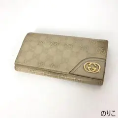 GUCCI グッチ グッチシマ 長財布 ベージュ レディース ブランド