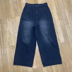 NIKO AND… ワイドデニムパンツ ブラック
