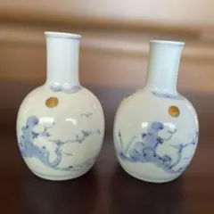 染付一輪挿し2点セット