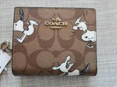 COACH スヌーピー 二つ折り財布