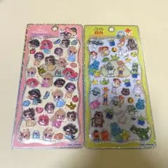 ディズニー プチドロップステッカー シール 2種類セット