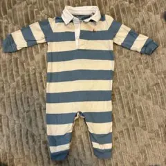 美品⭐︎Ralph Lauren 6M ストライプロンパース