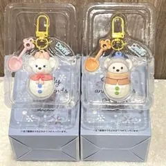 【ダッフィー シェリーメイ】シークレットオブスノーウィーデイ　チャーム 雪だるま