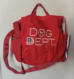 DOGDEPTドッグデプト　お散歩バッグ　レッド　Lサイズ