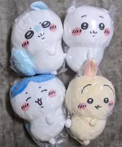 ちいかわおしりふりふりBIGぬいぐるみ4点　ちいかわ・ハチワレ・うさぎ・モモンガ
