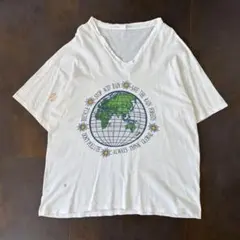 90s USA製　recycle　グラフィックTシャツ　地球儀　シングルステッチのサムネイル