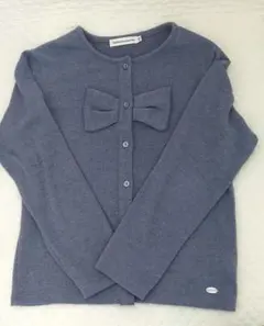 BEBE リボン付きグレーカーディガン