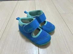 asics ベビーサンダル 13cm 青/緑