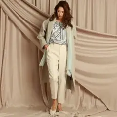 ロートレアモン 【雑誌掲載】サイドスリット入り　センタープレステーパードパンツ