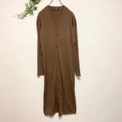 UNIQLO ユニクロ【L】長袖ニットロングカーディガン ワンピース 羽織り