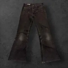 00s【archive】 flare denim black Opium y2k