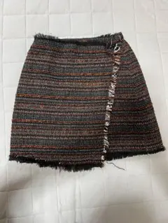 ツイード ミニスカート 巻きスカート　ZARAザラ