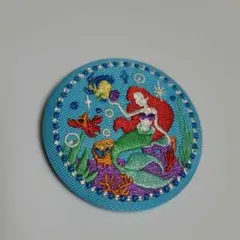 ディズニーキャラクター刺繍缶バッジ　リトルマーメイド