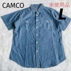 カムコ　CAMCO レイルロードシャンブレー半袖シャツ　未使用品　L ブルーのサムネイル