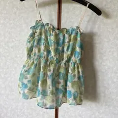MK KLEIN キャミソール 花柄 シフォン 40のサムネイル
