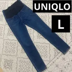 美品　UNIQLO マタニティデニム （L） ストレッチ　お腹ラク ユニクロ