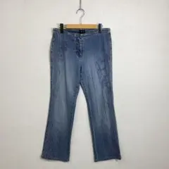 90s フレアデニムパンツ ローライズ フラワー USA製 vintage
