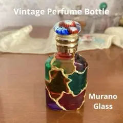 ベネチアングラスの最高峰サリール工房のビンテージ鳥と花柄の香水瓶 ベネチアングラスの最高峰サリール工房のビンテージ鳥と花柄の香水瓶