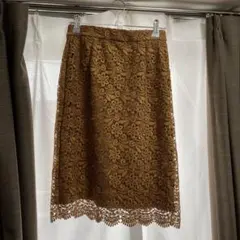 レース　タイト　スカート　膝丈（ユニクロ）