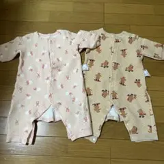 ユニクロ　キルティングロンパース2点セット　70