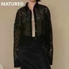 美品　MATURED　マチュアード　ケミカルレースシャツ　ブラック　F