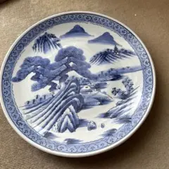 有田焼 畑萬 角皿 染付山水図 銘々皿 直径14.5cm - メルカリ