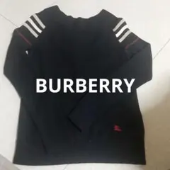 ストライプデザイン黒長袖ニット