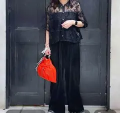 最終値下げ　新品　ニコアンド　キラッキラプリーツ　パンツ