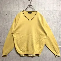 GANT vネックニット イエロー 古着 90s ヴィンテージ