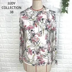 JUDY COLLECTION 花柄 長袖 ブラウス タック入り　サイズ38のサムネイル