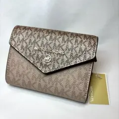《極美品》MICHAEL KORS マイケルコース 三つ折り財布 ピンクゴールド
