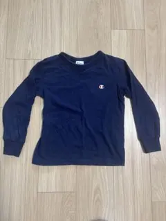 チャンピオンChampion 長袖カットソー 130 ネイビー