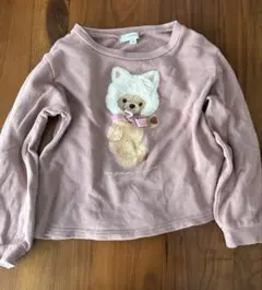 any FAM クマ刺繍 トレーナー 110