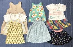 ベビー服　まとめ売り7点セット　80㎝　ワンピース ノースリーブ　半袖　スカート
