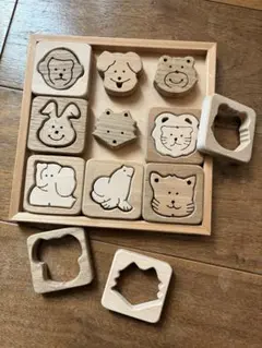 木製動物デザイン知育玩具 パズル